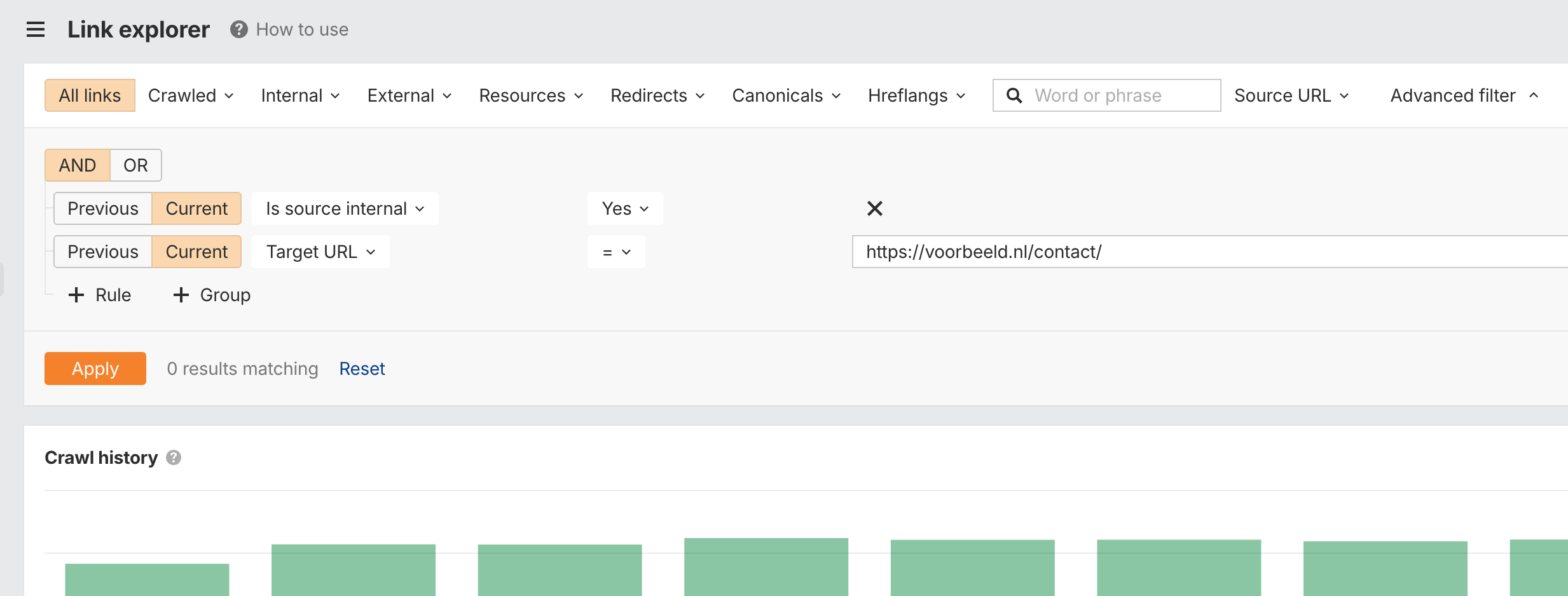 Tip binnen Ahrefs voor oplossen 3xx redirect