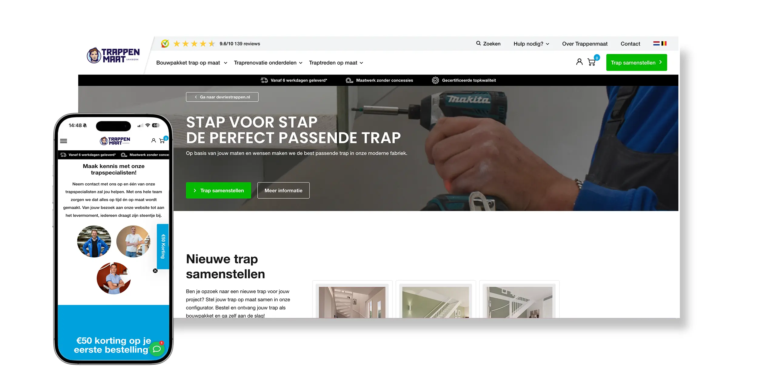 Trappenmaat Desktop Mobile
